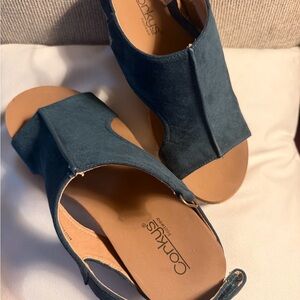 Corkys Women's Teal Open-Toe Sandals